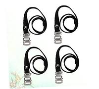 PERSELOSO 4piezas Correas De Pedal para Bicicleta De Ajustables De Nylon Hebilla De Correas Resistentes y Duraderas para Bicicletas De Montaña y Fijas Accesorios para Ciclistas Color Negro