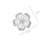 PERSELOSO 5 piezas Botones con Forma de Flor de Cristal con Incrustaciones de Aleación de Zinc Botones Multifunción Decorativos para Ropa Delicada para Abrigos Suéteres y Prendas DIY