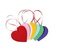 PERSELOSO 50 Tarjetas de Deseos Forma de Corazón para Árbol de Navidad Hechas de Papel, Ideales para Escribir Felicitaciones y Decorar Ocasiones Color Aleatorio