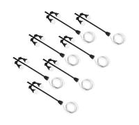 PERSELOSO 7 Piezas Farola Miniatura Decorativa para Jardín en PE Negro, Resistente al Desgaste, Adecuado para Decoración de Paisajes en Miniatura y Jardines Pequeños