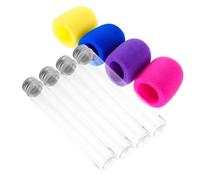 PERSELOSO 8piezas Tubos De Micrófono De Plástico Colores para Fiesta Disco Cantantes Accesorios De Karaoke Falsos Regalos De Fiesta Tema Musical para Escenario
