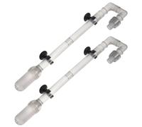 PERSELOSO Accesorios Abs con Filtro Externo de Tubos Acuario para Flujo, Material Instalación Flexible y 2 Piezas con Ventosas para Acuarios