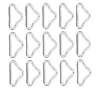 PERSELOSO Acero Zincado Alta Resistencia y Anticorrosión Anillos Triangulares 40 para Trampolín Ideales para Correas y Cintas en Cocina y Baño