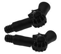 PERSELOSO Adaptador de Ángulo de 2 Piezas para Escoba Rosca Estándar, Accesorio de Plástico Negro para Plumero y Limpiador de Ventanas, Adecuado para Limpieza en Altura