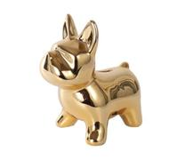 PERSELOSO Alcancía de Cerámica en Forma de Perro Dorado para Guardar Dinero Función de Adorno de Escritorio Adecuado para Guardar Fondos