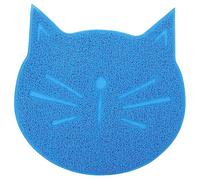 PERSELOSO Alfombrilla Antideslizante para Gatos y Perros Tapete de Comida de PVC Diseño de Gato y de Limpiar Mantel Individual para Mascotas 40X30 Cm