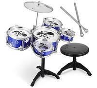 PERSELOSO Batería Infantil De Jazz Silla Set De Tambores De Instrumento Musical De Percusión para Desarrollo Sensorial y Creatividad Infantil