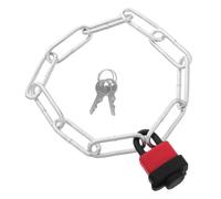 PERSELOSO Cadena de Hierro para Bicicleta y Motocicleta con Cierre Antirrobo, Seguridad Reforzada y Bloqueo Multipunto Flexible, Adecuado para Estacionamiento Temporal