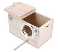 PERSELOSO Caja Nido Pequeña para Periquitos y Agapornis, Casa de Madera para Jaula de Aves, Caja de Cría para Pinzones y Cacatúas, Accesorio Interior para Pajarera, Fácil Montaje