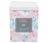 PERSELOSO Caja para Revelación de Género Ñiño 30x30x40 Cm de Papel Plegable Globos o Niña para Shower y Decoración de Cumpleaños Fiesta Sorpresa