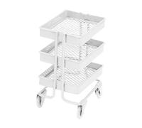 PERSELOSO Carro de Almacenamiento Miniatura Blanca para Decoración de Casa de Muñecas Accesorio Simulado de Muebles para Fiesta Infantil y Adornos de Mini Casa