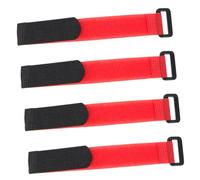 PERSELOSO Collares Antirruido para Pollos De Nailon Ajustables 4 Piezas Rojos para Granjas Domésticas y Aves De Corral