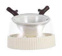 PERSELOSO Comedero Elevado Antivuelco para Perros y Gatos Pequeños Diseño Estable y Compacto Materiales Seguros para Alimentación Lenta y Prevención De Derrames