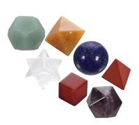 PERSELOSO Conjunto en Formas Geométricas Sagradas de 7 Cristales Curativos de Chakra de Adecuado para Cumpleaños y Festividades para Meditación y Terapia con Cristal