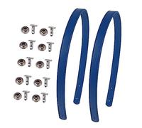 PERSELOSO Correas De Cuero Para Bolsos Diy Con Remaches Azules, 2 Piezas, Correas Repuesto Resistentes Para Asas De Bolsas, Accesorios Para Reparación De Bolsos Hechos a Mano, Uso Diario y Reparación