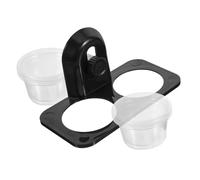 PERSELOSO Cuenco Alimentador para Reptiles Doble Compartimento con Tornillos Base Estable Apto para Terrarios De Vidrio y Acrílico Diseño Desmontable y Fácil Limpieza para Tortugas Geckos Es