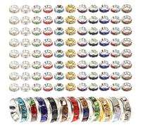 PERSELOSO Cuentas Color Aleatorio 300 Espaciadoras Redondas Cristal Ligeras y Creativas para Hacer Pulseras DIY Accesorio Adecuado para Manualidades y Joyería Artesanal