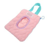PERSELOSO Dispensador de Toallitas Húmedas para Bebés Rosa, Ligero Algodón, Bolsa Colgante para Pañales Adecuado para Viajar y Sujetar al Carrito del Ñiño