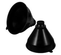 PERSELOSO Embudos de Plástico Reutilizables Negros para Aceite y Líquidos Diseño de Boca Ancha Resistentes a Químicos, 2 Piezas para Uso Profesional y Cambios de Aceite