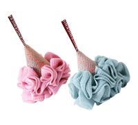 PERSELOSO Esponja de Baño Exfoliante en Forma de Helado para Ducha Corporal, Nylon Esponja, 2 Piezas Cuerda para Colgar y Drenaje, Adecuado para Baño Diario