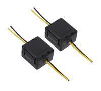 PERSELOSO Filtro de Potencia para Coche 12v 2 Piezas, Aislamiento de Ruido para Audio y Video, Fácil Instalación y Material Metálico y Plástico