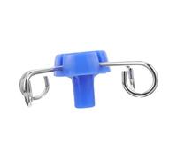 PERSELOSO Gancho Colgador para Soporte de Infusión Vertical Inoxidable y Plástico para Botellas de Goteo Compatible con Polos de Infusión Instalación y Duradero Color Azul con Cuatro