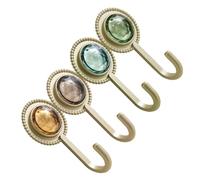 PERSELOSO Ganchos Adhesivos para Pared 4 Piezas, Ganchos Autoadhesivos para Colgar Toallas y Abrigos, sin Taladro, Diseño sin Marcas, Colores Variados, para Baño y Cocina, Almacenamiento