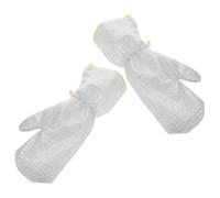 PERSELOSO Guantes de Malla Metálica para Fregar Platos, Resistentes al Calor y Antideslizantes, con Paño de Aluminio y Pvc, Ideales para Limpieza y Manipulación de Alimentos, Pack de 2