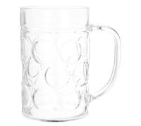 PERSELOSO Jarra de Cerveza de Acrílico con Asa de 500ml para Bebidas Mixtas y Jugos, Adecuado para Fiestas y Uso en Casa