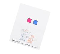 PERSELOSO Libro de Visitas para Fiesta Revelación de Género Cartel Árbol de Huellas Dactilares, 1 Juego 2 Tintas Azul y Rosa y 1 Hoja de Adhesivos, Decoración para Shower y Cumpleaños