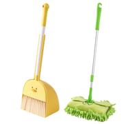 PERSELOSO Limpieza Infantil con Escoba Recogedor y Fregona Set de Juguete para Actividades Casa y Jardín la Responsabilidad Limpieza