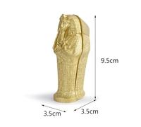 PERSELOSO Momia Ataúd Resina 2 Piezas Decoración Artesanal Egipto Antiguo Adorno Escritorio Halloween Temática Decoración Habitación Obsequio