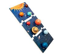 PERSELOSO Montessori Puzzle Planetas de Madera Educativo Solar Sistema Espacial para Desarrollo Cognitivo y Habilidades Motoras