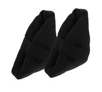 PERSELOSO Protector De Talón Negro 2 Piezas, Cojín Elástico Transpirable Para Hospital y Hogar, Acolchado Antiescaras Para Aliviar Presión, Cuidado De Pies Para Personas Encamadas