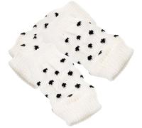 PERSELOSO Protectores Elásticos para Patas de Perro 4 Piezas de Algodón Blanco Funda para Codo y Calentador de Punto para Proteger Piernas y Articulaciones