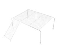 PERSELOSO Rampa para Pollos Rutin Pequeña White Escalera, Plataforma de Hierro y Rejilla para Gallinero, Soporte Resistente para Ejercicio y Alimentación de Aves Domésticas Varios Estilos
