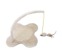 PERSELOSO Rascador De Sisal Forma De Flor con Juguete De Ratón Colgante para Gatos y Gatitos para Interiores y Entretenimiento Felino