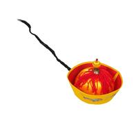 PERSELOSO Sombrero Chino Antiguo con Trenzada y Borde Amarillo Accesorio de Cosplay para Teatro y Fiestas Estilo Qing para Adultos Gorro Tradicional Oriental para Representaciones Culturales