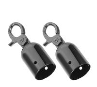 PERSELOSO Topes de Cable de Alambre Catenarias para Barandillas y Barreras, Cierre de Extremo de Cuerda Reutilizable de Aleación de Zinc en Elegante Diseño Negro para Hoteles y Exhibiciones