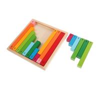 PERSELOSO Varillas Montessori de Enseñanza de Números de Madera Coloridas para Aprendizaje Decimal, Herramientas Educativas para Preescolar y Centros de Educación Temprana