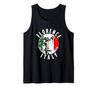 Perseo con Medusa Cabeza Vintage Florencia Italia Viajes Camiseta sin Mangas