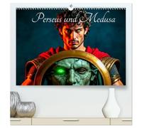 Perseus und Medusa (hochwertiger Premium Wandkalender 2027 DIN A2 quer), Kunstdruck in Hochglanz: Perseus gegen Medusa - eine visuelle Heldenreise in 12 epischen Momenten.