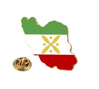 Persia - Pin de bandera de Irán a granel de acero inoxidable antiguo persa iraní león sol y corona, broche de solapa de joyería patrimonial, accesorios de ropa, accesorios de recuerdo, insignia