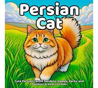 Persian Cat Coloring Book: Cute Persian Cats in Gardens, Homes, Parks, and Outdoor Scenes to Color