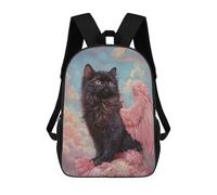 Persian Cat with Pink Wings Persian Cat Angel Mochila Escolar De Moda Para Estudiantes, Adecuada Para Niños Y Niñas, Mochila Informal Para Viajes Al Aire Libre, Esencial Para El Día A Día 17inch