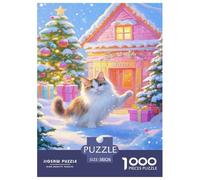 Persian Gato 1000 Piezas De Rompecabezas para Adultos, Rompecabezas Escena con Nieve Adultos, Juego Familiar Regalos Creativos 38x26cm/1000pcs