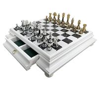 Persian Set Fantasy Version + Wooden Chessboard Marble Top Drawer White Version New