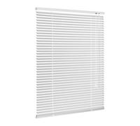 Persiana de aluminio blanca/persiana veneciana plisada enrollable en muchos tamaños 40/45/50/55/60/65/70/75/80/85/90/95/100/110/120/130/140/150/160x130 o 160 o 220 o 240 cm (ancho x alto), metal, weiss, 110x130 (B x H in cm)