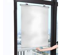 Persiana de Ventana con Ventosa,Aislamiento térmico,Cortinas Opacas Ajustables,Red retráctil Oscurecimiento Total,Parasol Persianas TelescóPica Estores Enrollables Opacos (40x125cm)