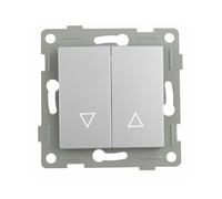 Persiana empotrada doble de titanio, alta resistencia, eficiente aislamiento, ideal para control de luz y privacidad en espacios interiores.